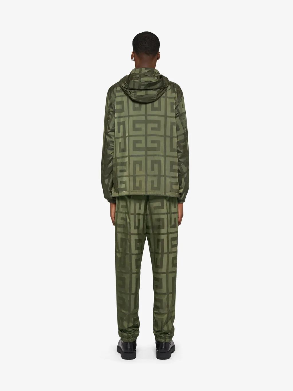 4G Pattern Hooded Windbreaker