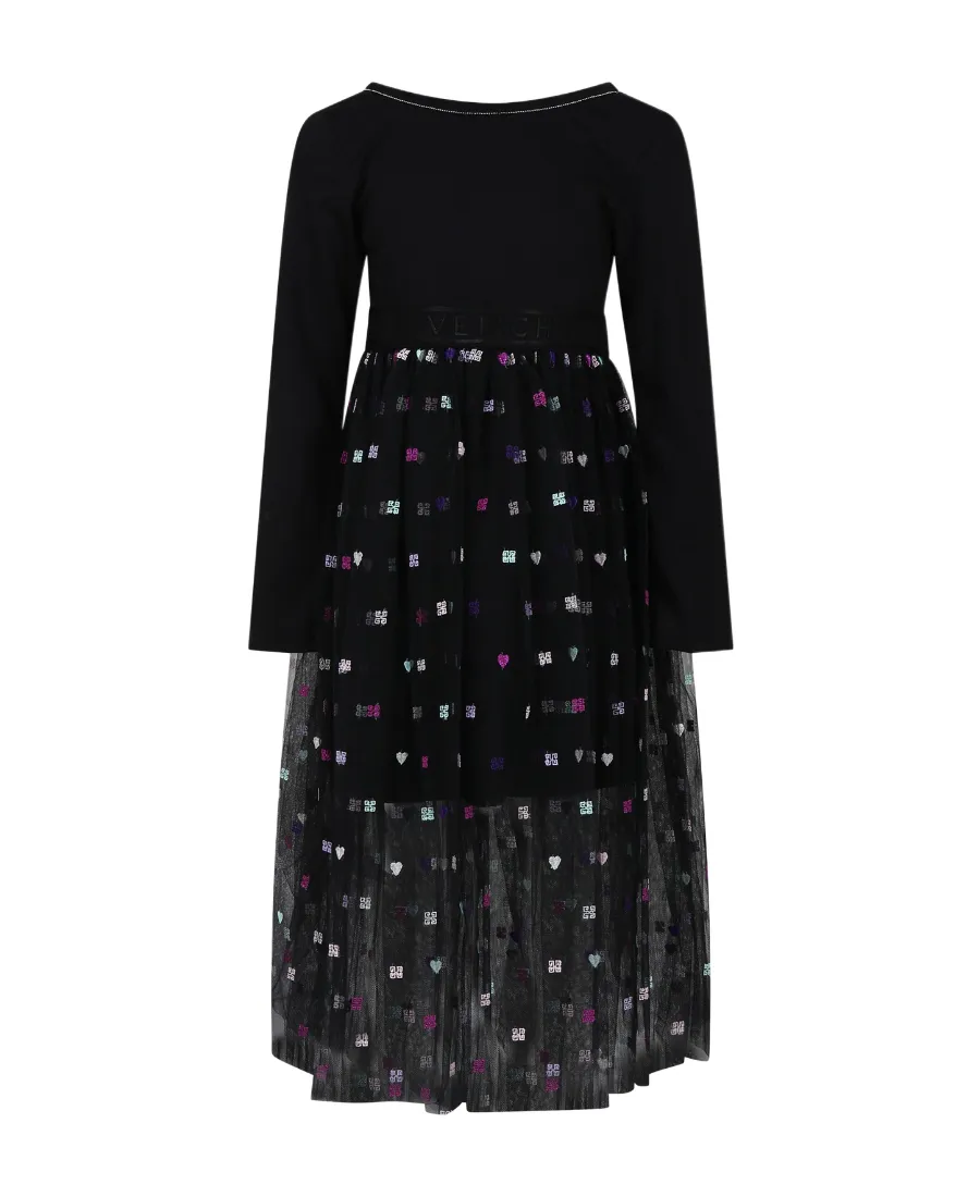 4G-Motif Long-Sleeve Dress