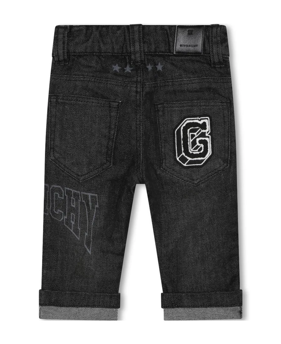 Kids Logo-Patch Straight-Leg Denim Jeans