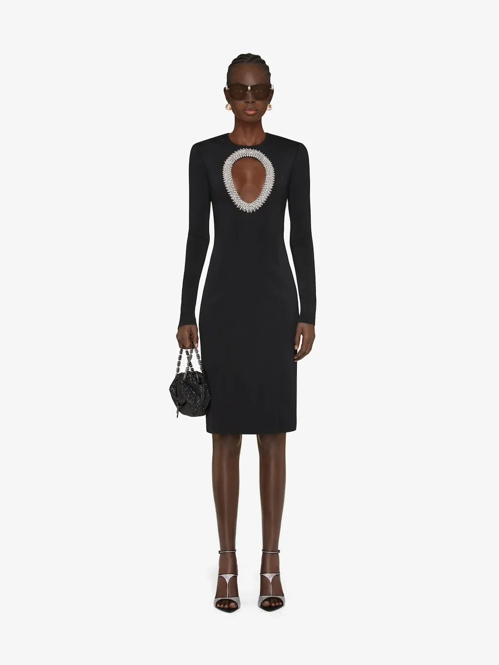Pear-Embroidered Midi Dress