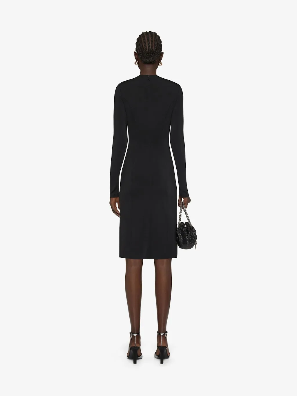 Pear-Embroidered Midi Dress