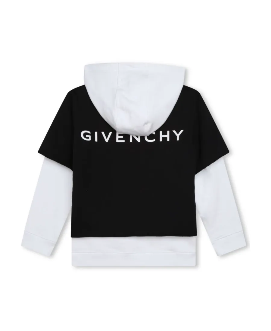 Logo Printed Layered Hoodie