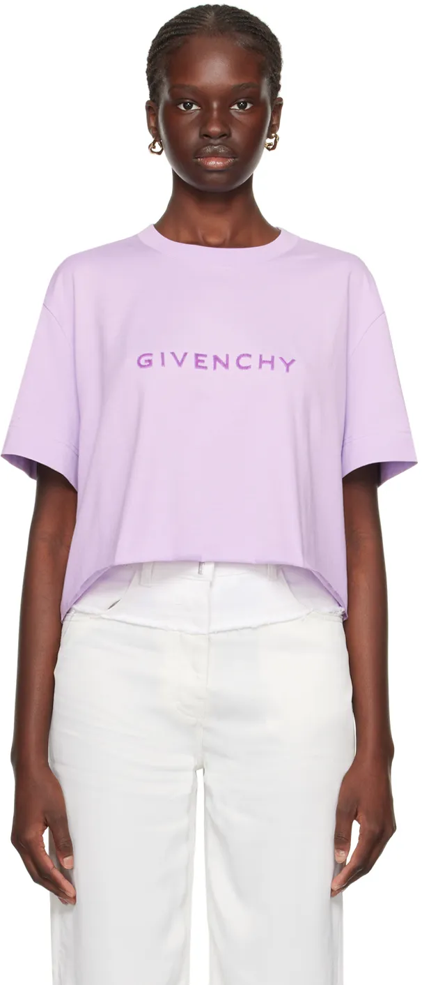 Cropped T-Shirt In Tufted Cotton