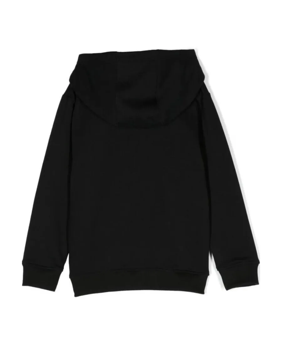 Logo Flocked Drawstring Hoodie