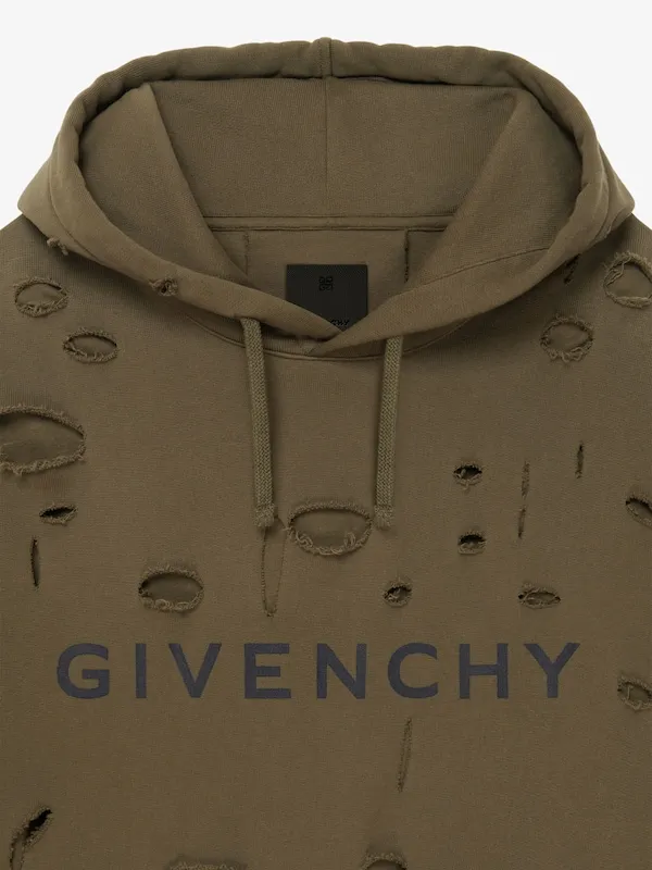 Hoodie With Destroyed Effect