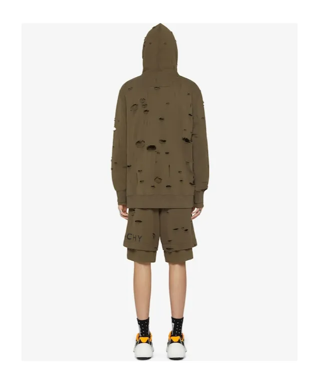 Hoodie With Destroyed Effect