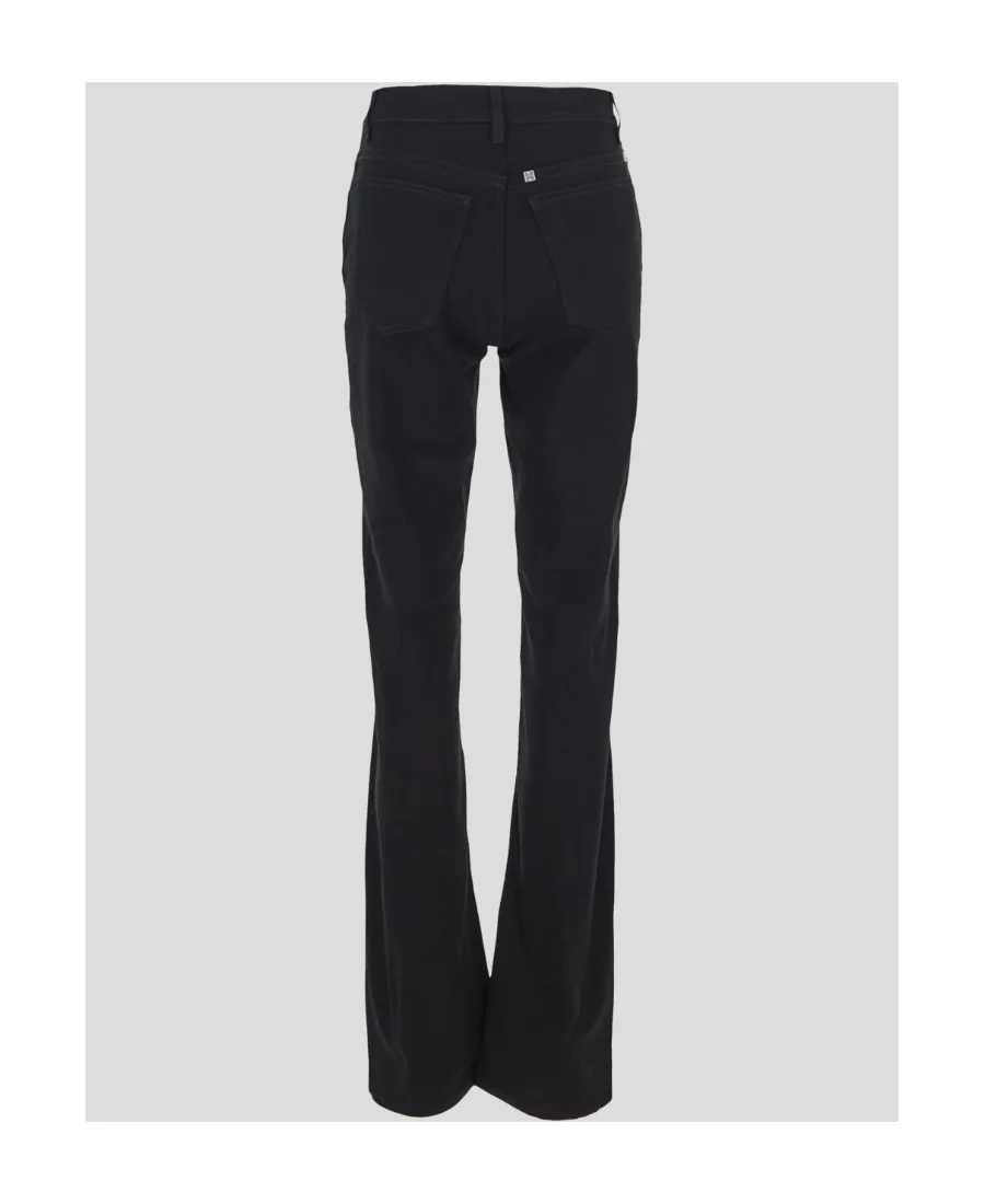 Logo Plaque Flared Jeans