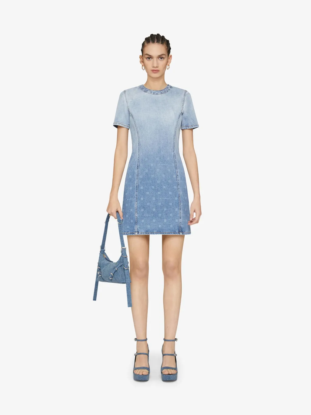 Ombré-Effect Denim Minidress