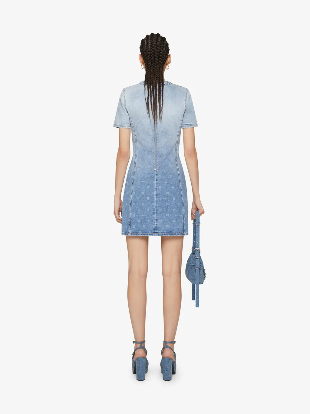Ombré-Effect Denim Minidress