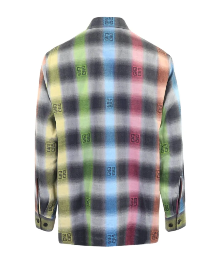 Checked Button-Up Shirt