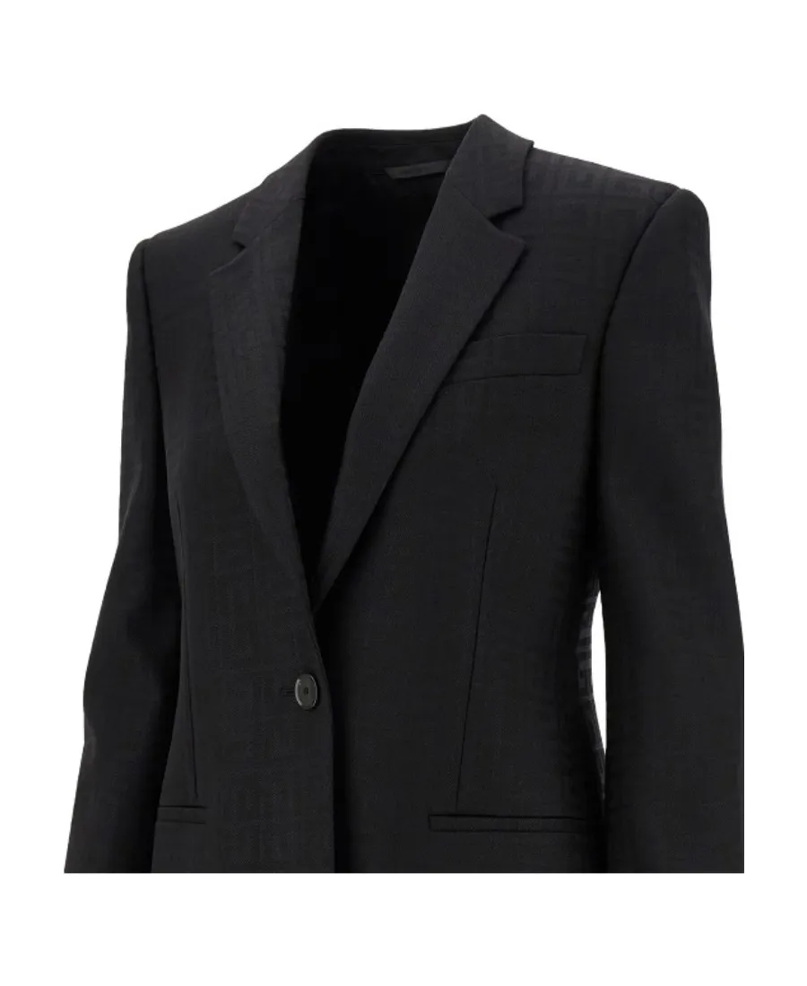 4G Jacquard Single-Breasted Jacket