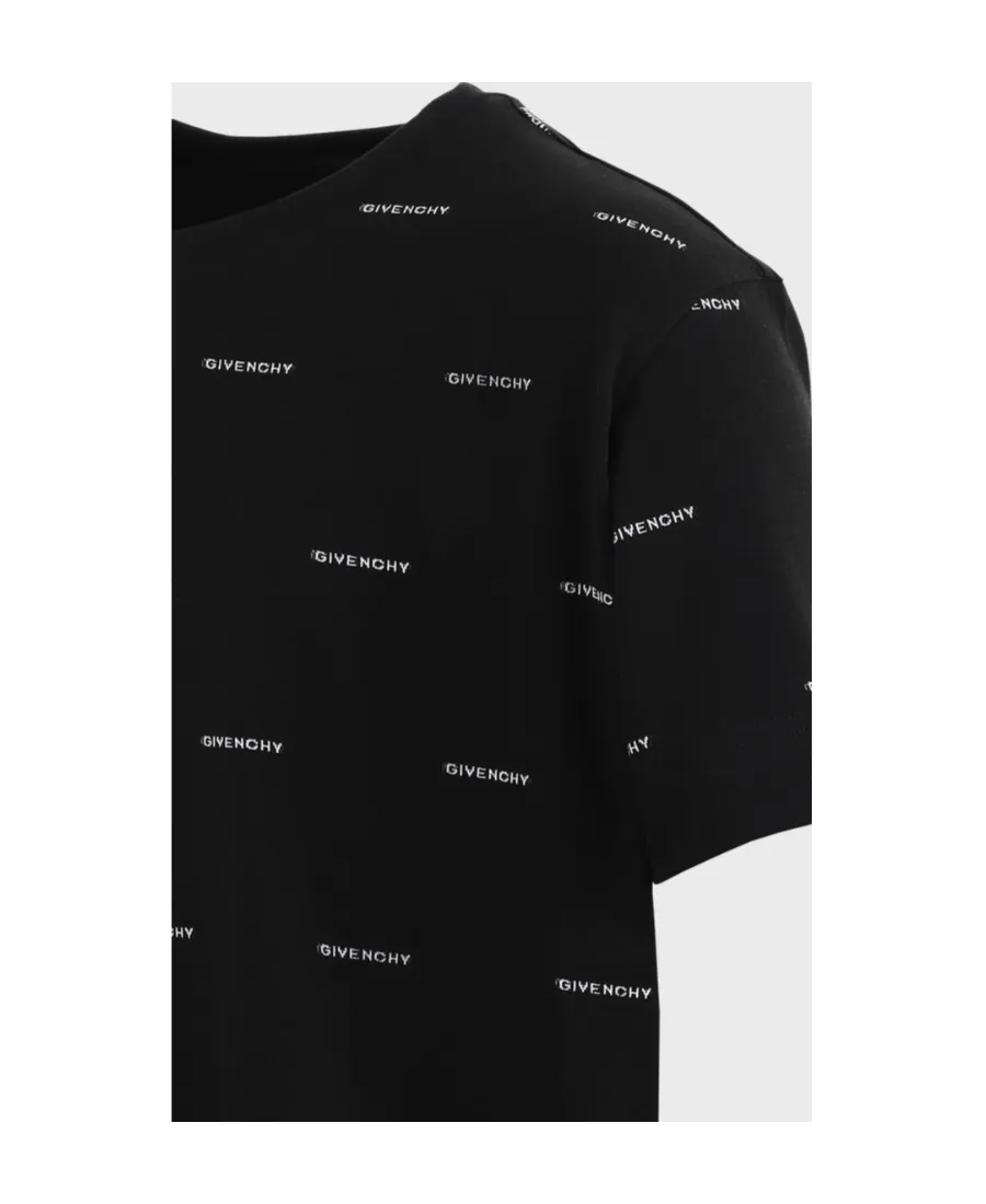 Allover Logo Printed Crewneck T-Shirt