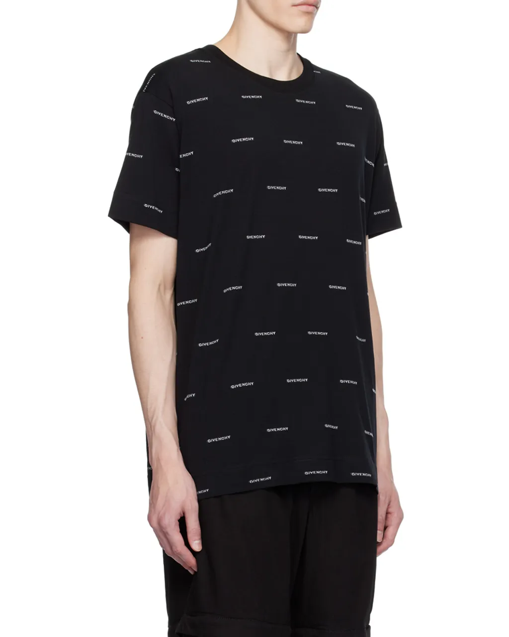 Allover Logo Printed Crewneck T-Shirt