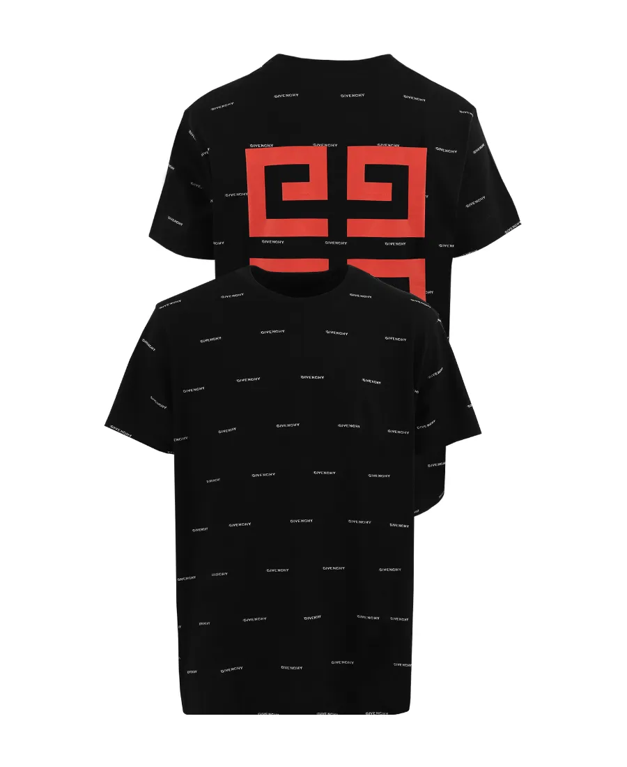 Allover Logo Printed Crewneck T-Shirt