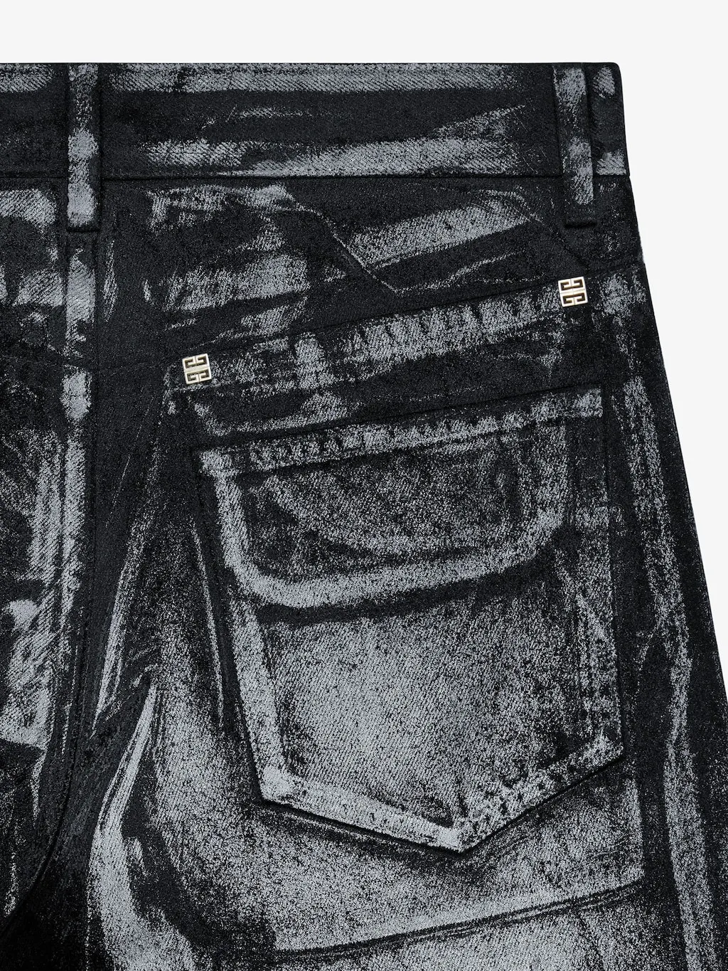 Straight Fit Painted Denim Jeans