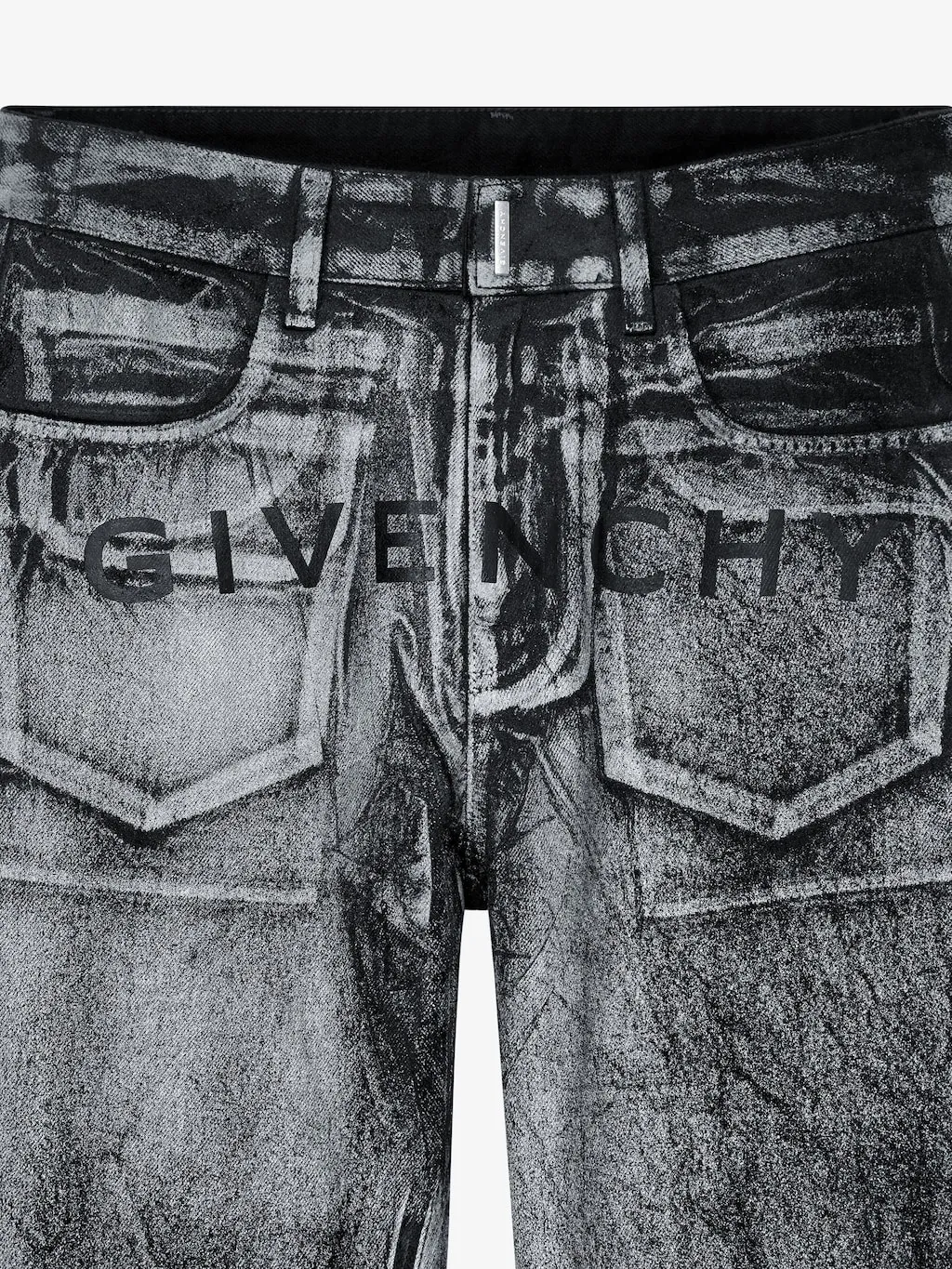 Straight Fit Painted Denim Jeans