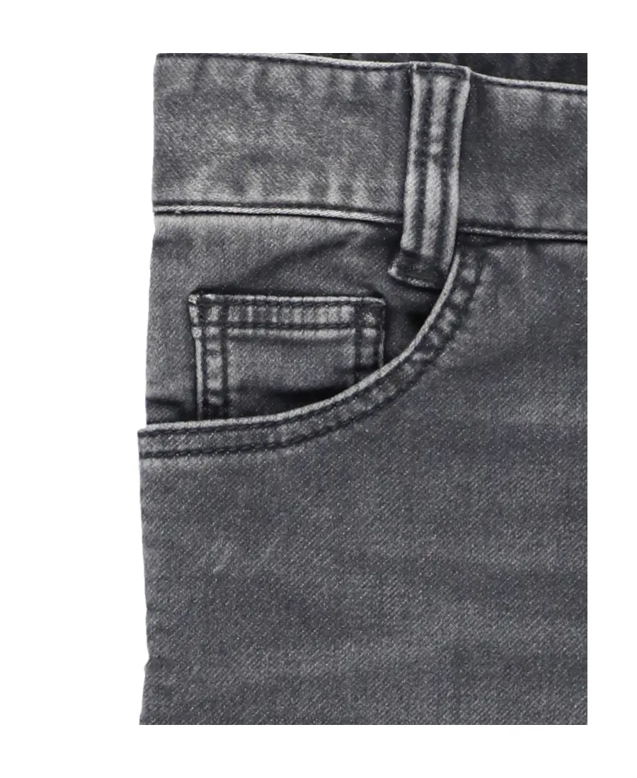 Logo-Patch Knee-Length Denim Shorts