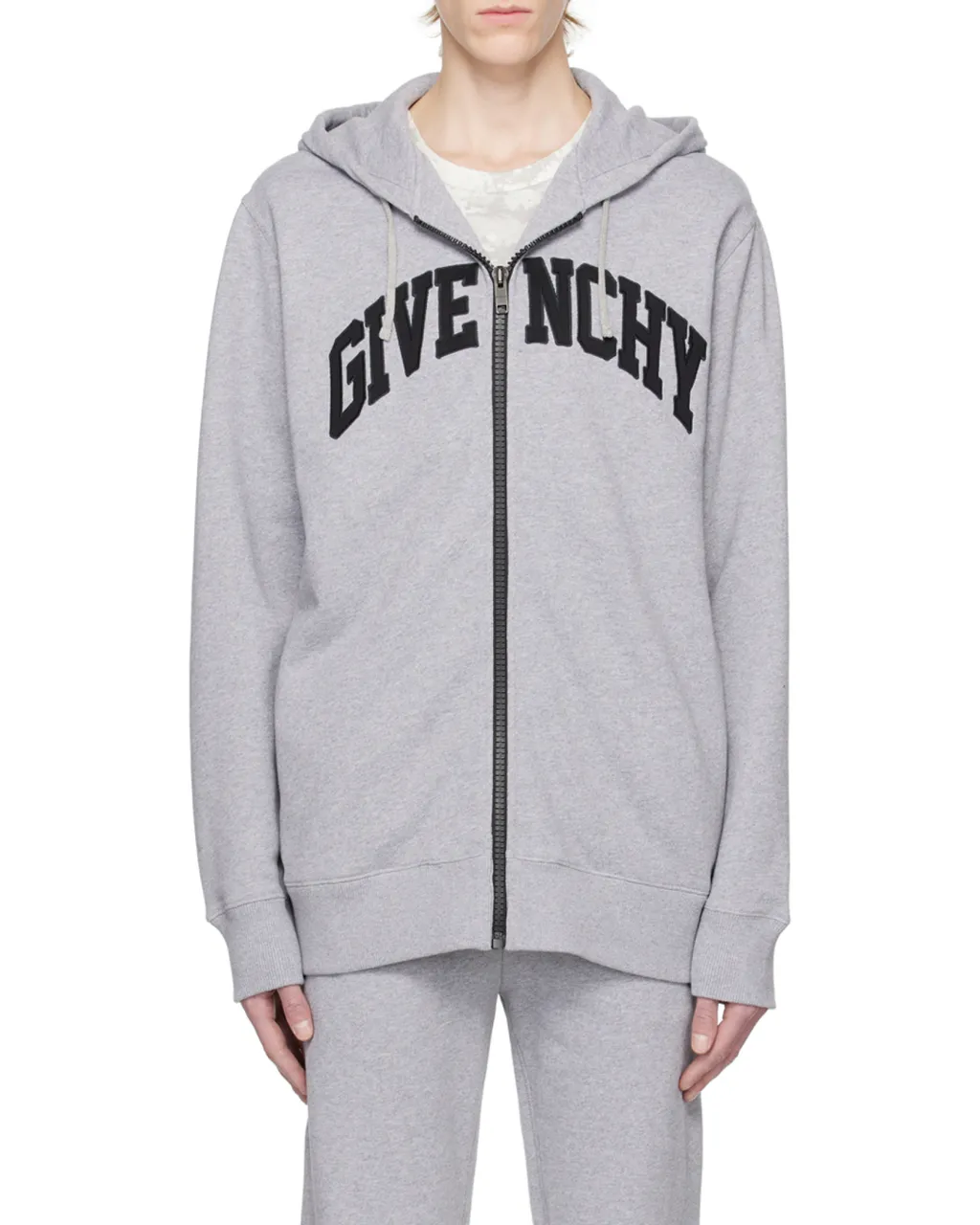 Logo Printed Zipped Hoodie