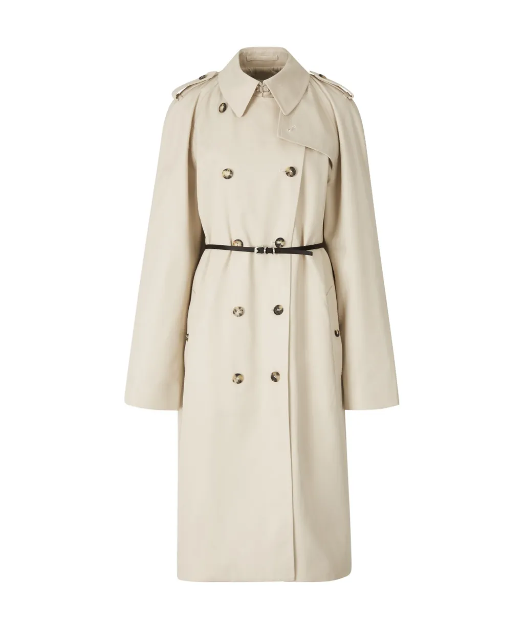 Belted Double-Breasted Trench Coat