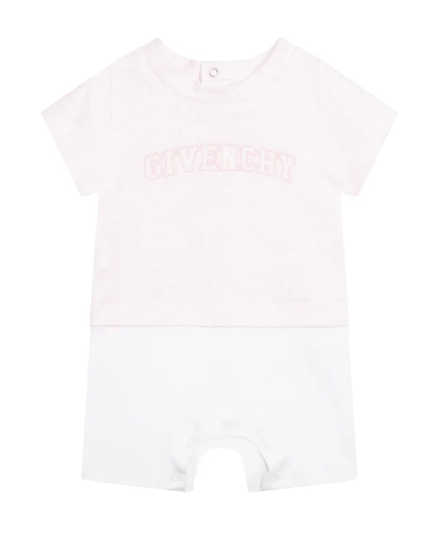 Logo Embroidered Crewneck Romper
