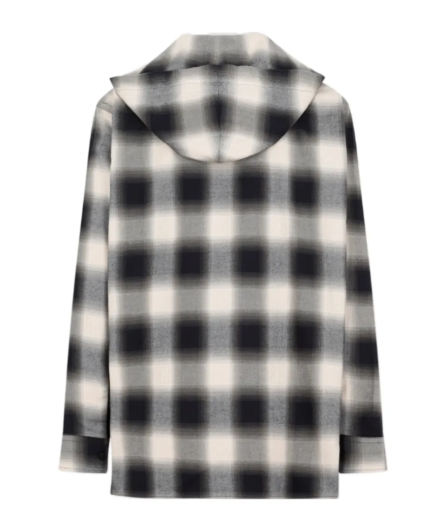 Check Hooded Overshirt Jacket