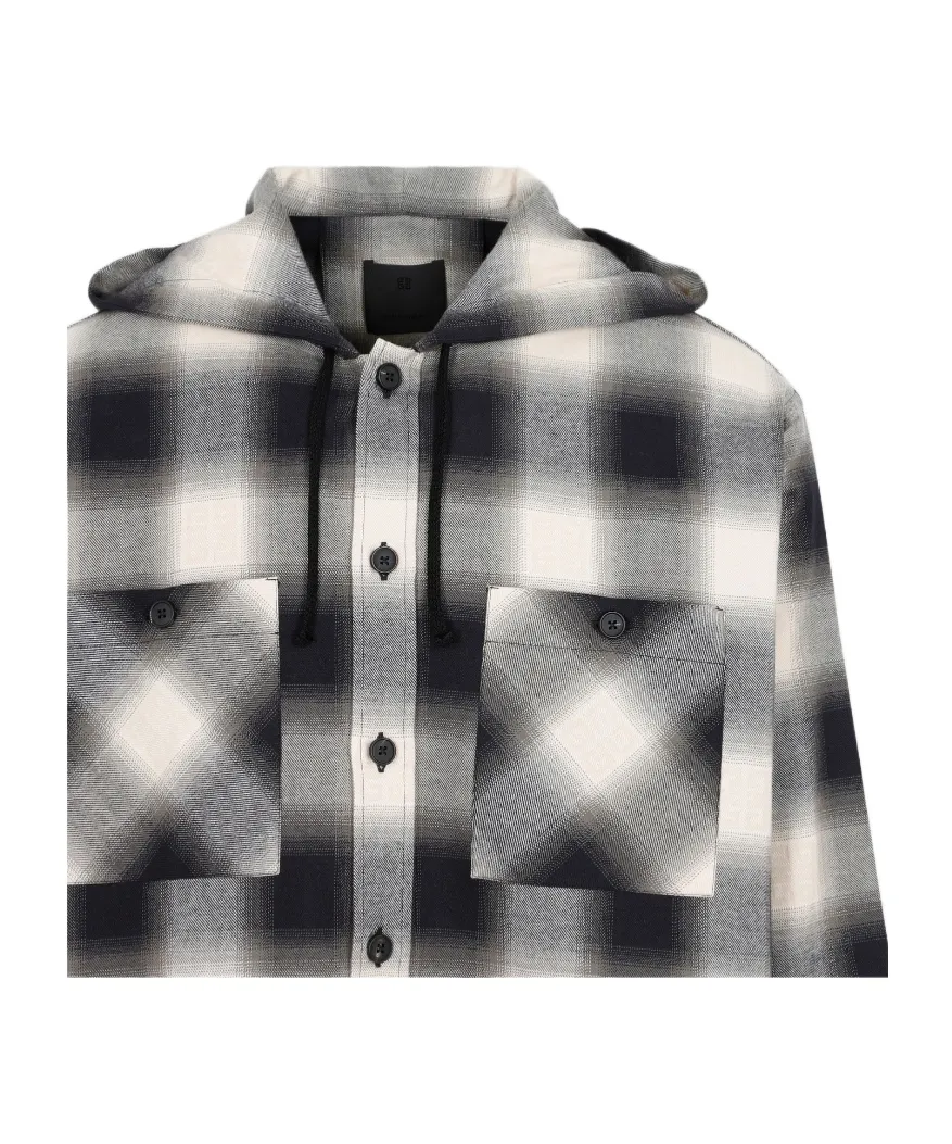 Check Hooded Overshirt Jacket