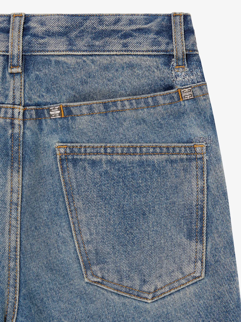 Chain-Detailed Bootcut Jeans