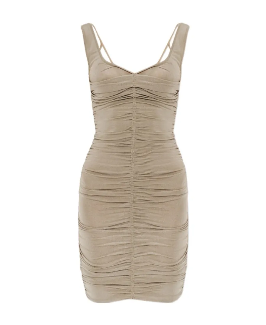 Logo Wrinkled Dress