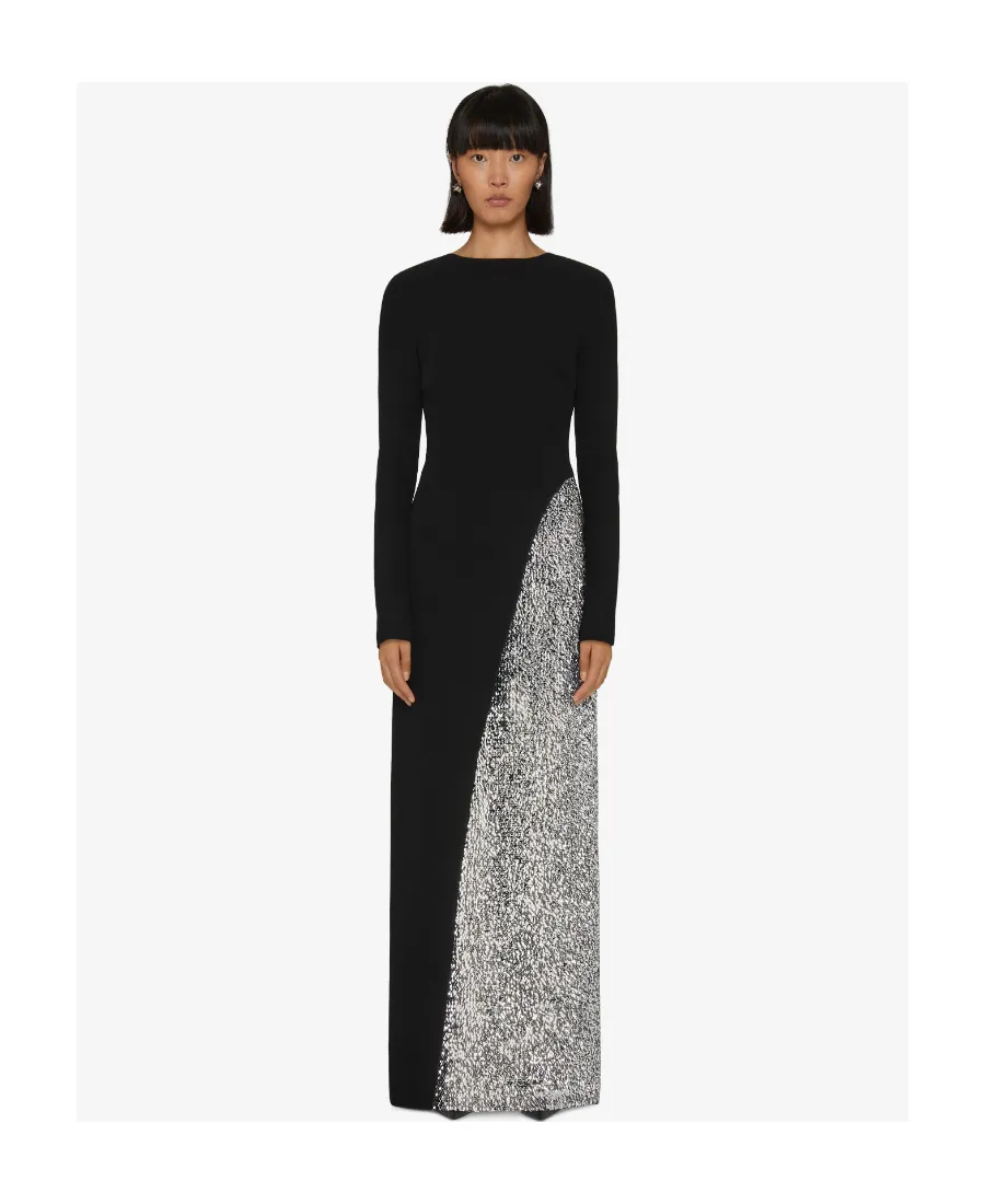 Backless Evening Dress With Sequins Embroidered