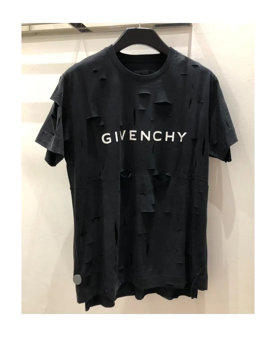Distressed Cut-Out Oversized T-Shirt