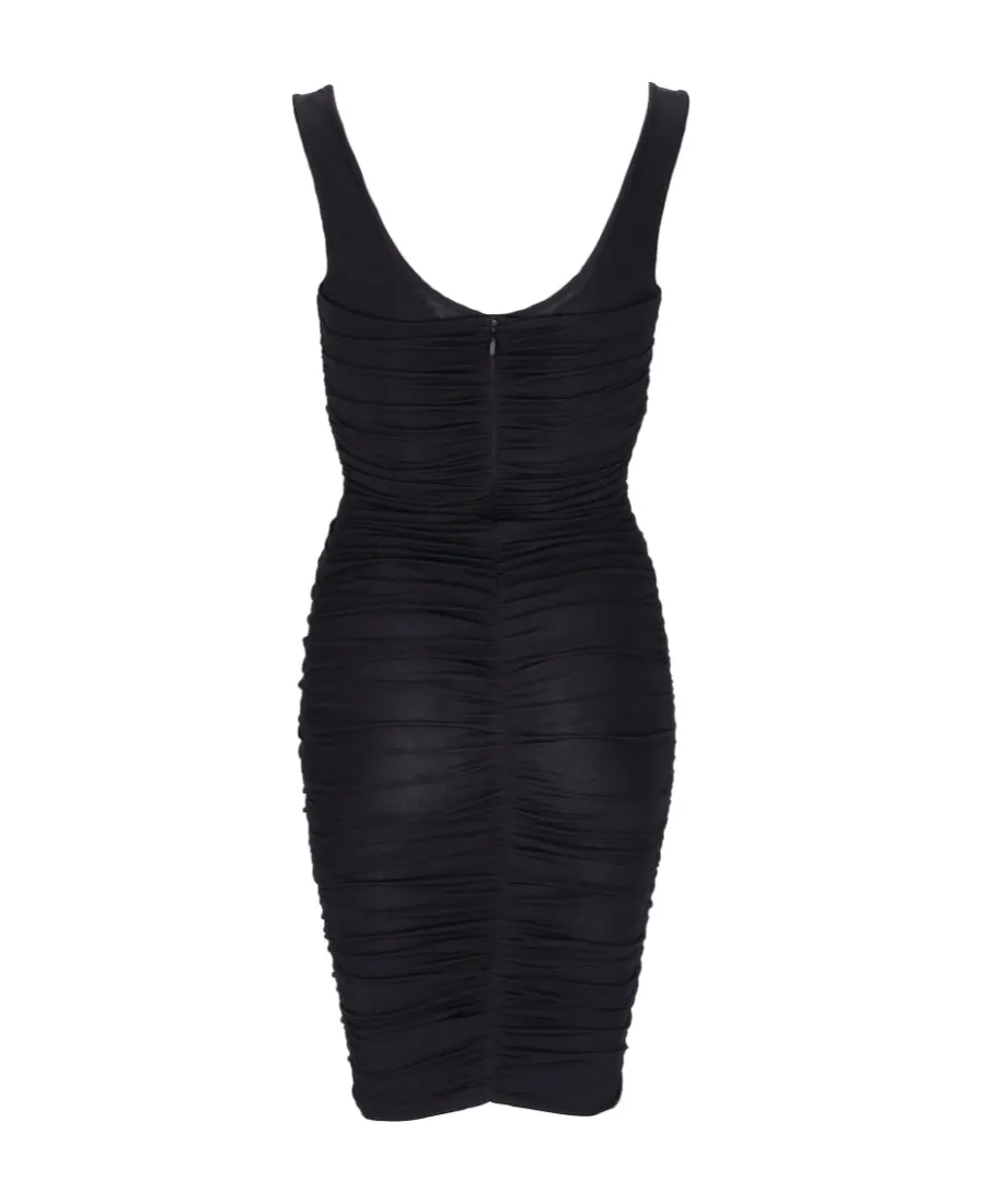 Ruched Sleeveless Mini Dress