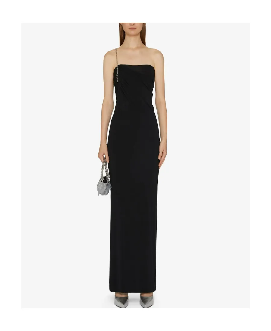 G Chain One-Shoulder Dress