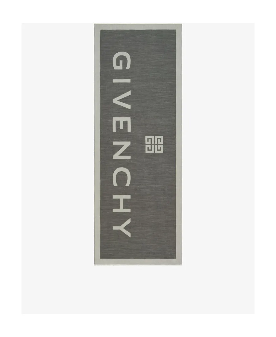 4G Givenchy Jacquard Stole In Silk And Wool