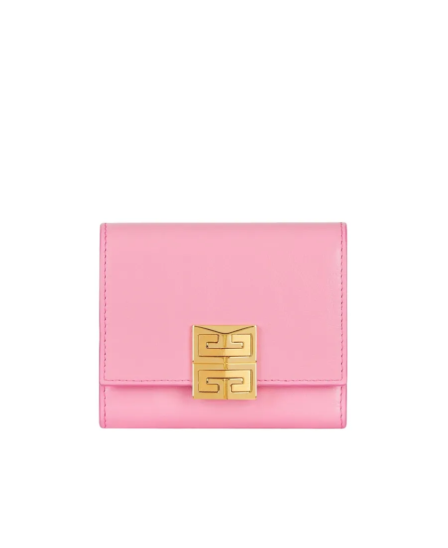 4G Trifold Wallet In Calfskin Leather