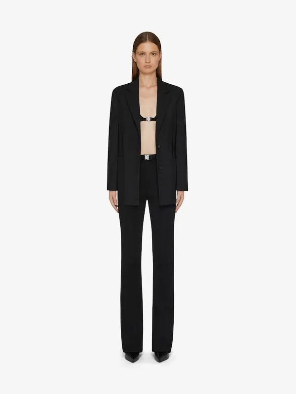 4G Belted Flared-Leg Pants