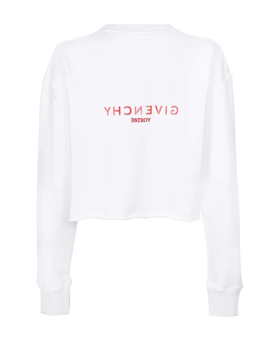 Logo Printed Cropped Sweatshirt