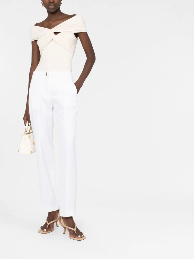Straight-Leg Tailored Pants