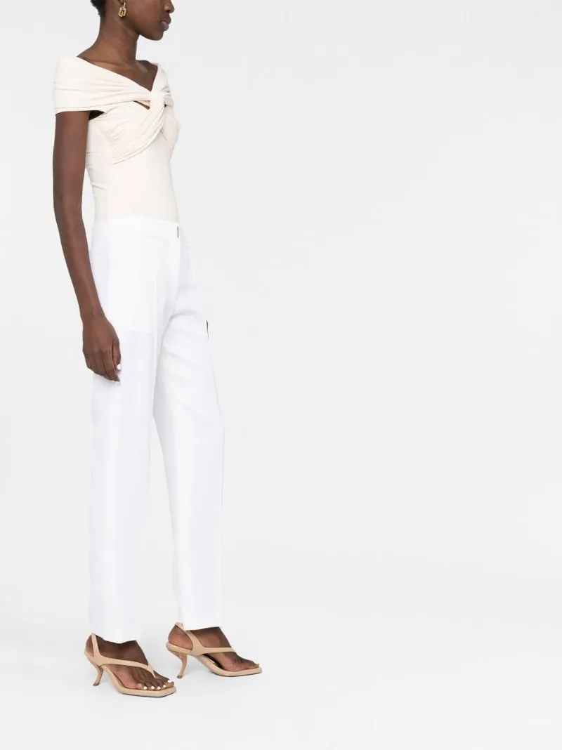 Straight-Leg Tailored Pants