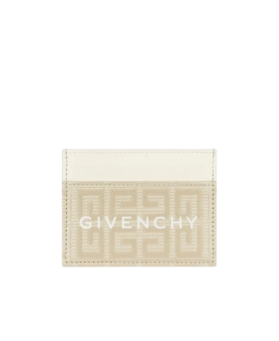 G Cut Card Holder In 4G Coated Canvas And Leather