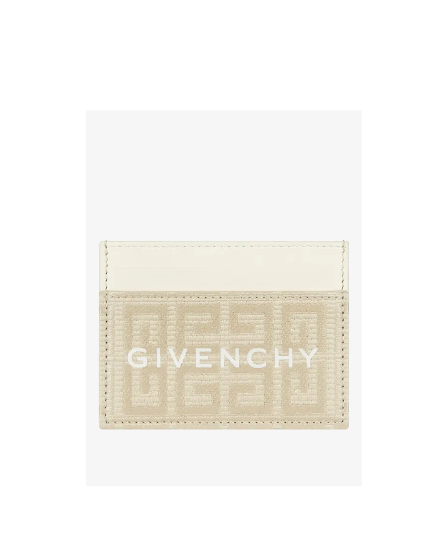 G Cut Card Holder In 4G Coated Canvas And Leather