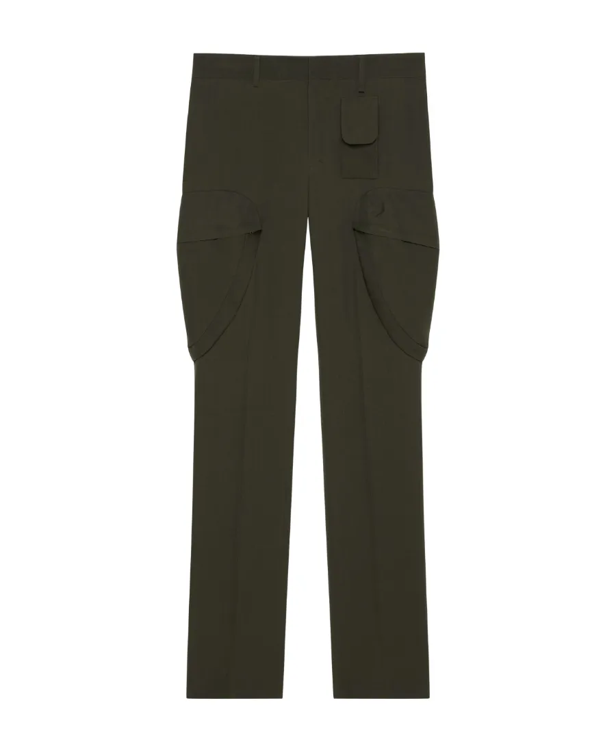 Slim Fit Cargo Pants In Wool