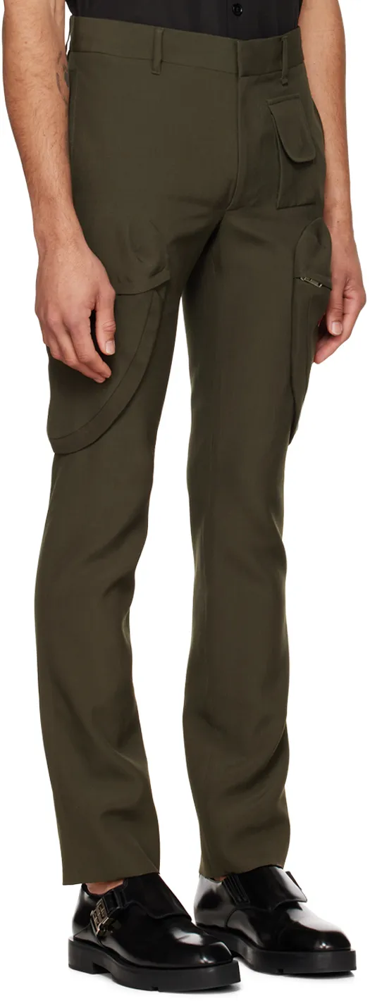 Slim Fit Cargo Pants In Wool