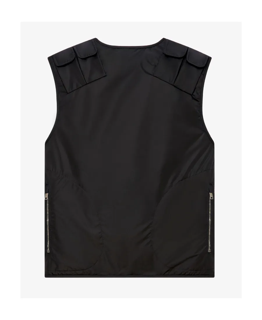 Zip-Up Logo Embroidered Vest