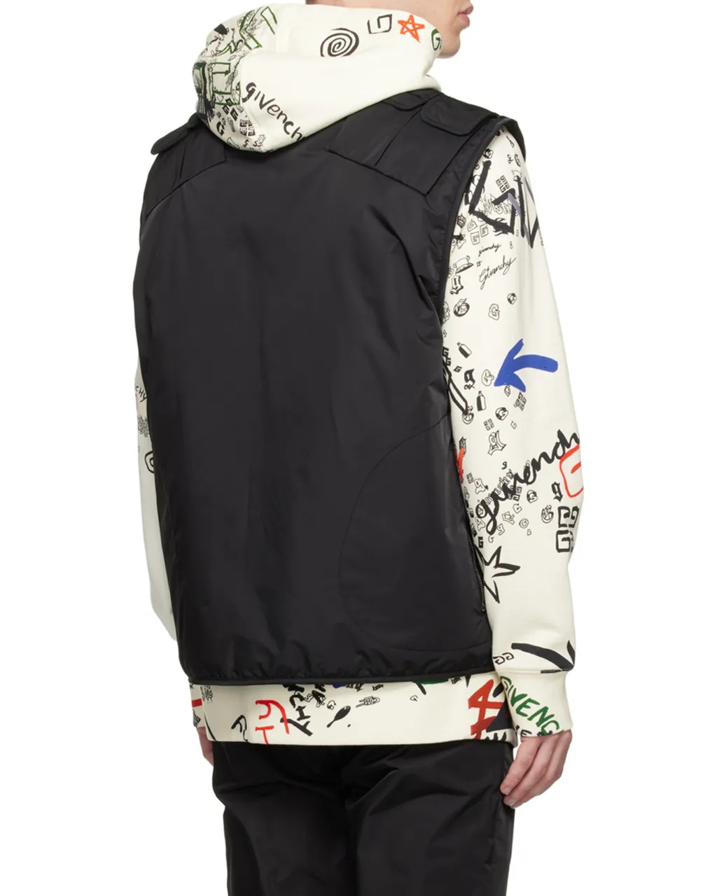 Zip-Up Logo Embroidered Vest