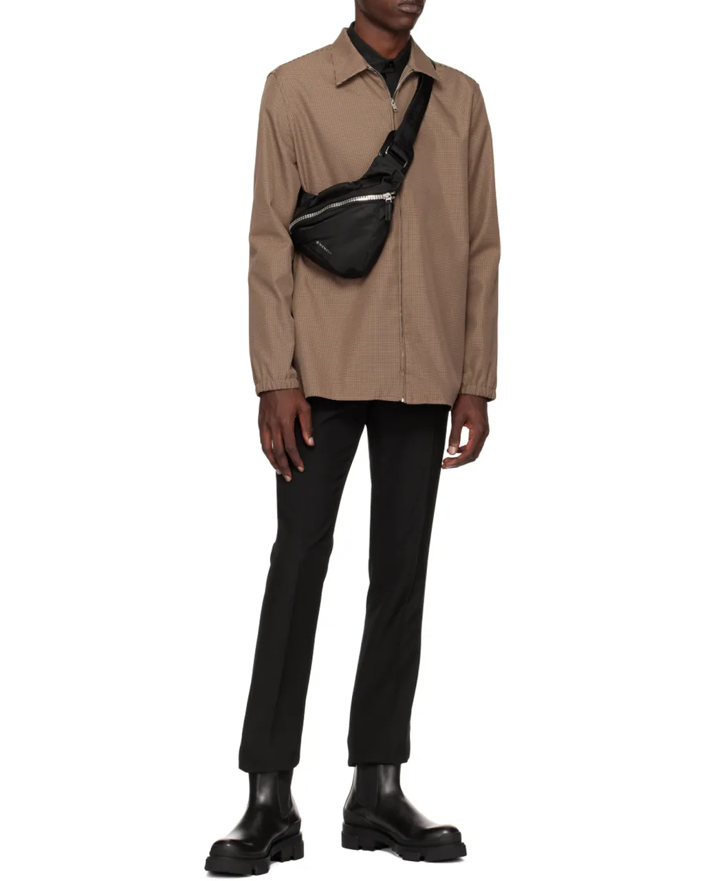 Small G-Zip Triangle Shoulder Bag