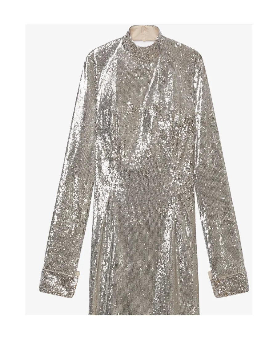 Open-Back Sequin Gown