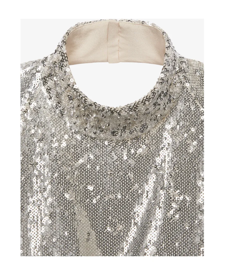 Open-Back Sequin Gown