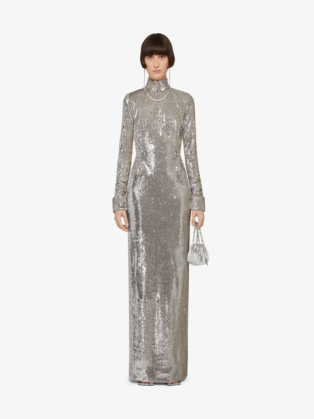 Open-Back Sequin Gown