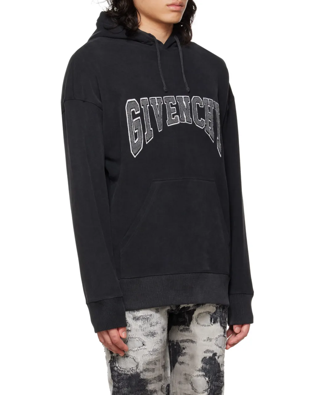Logo Print Drawstring Hoodie