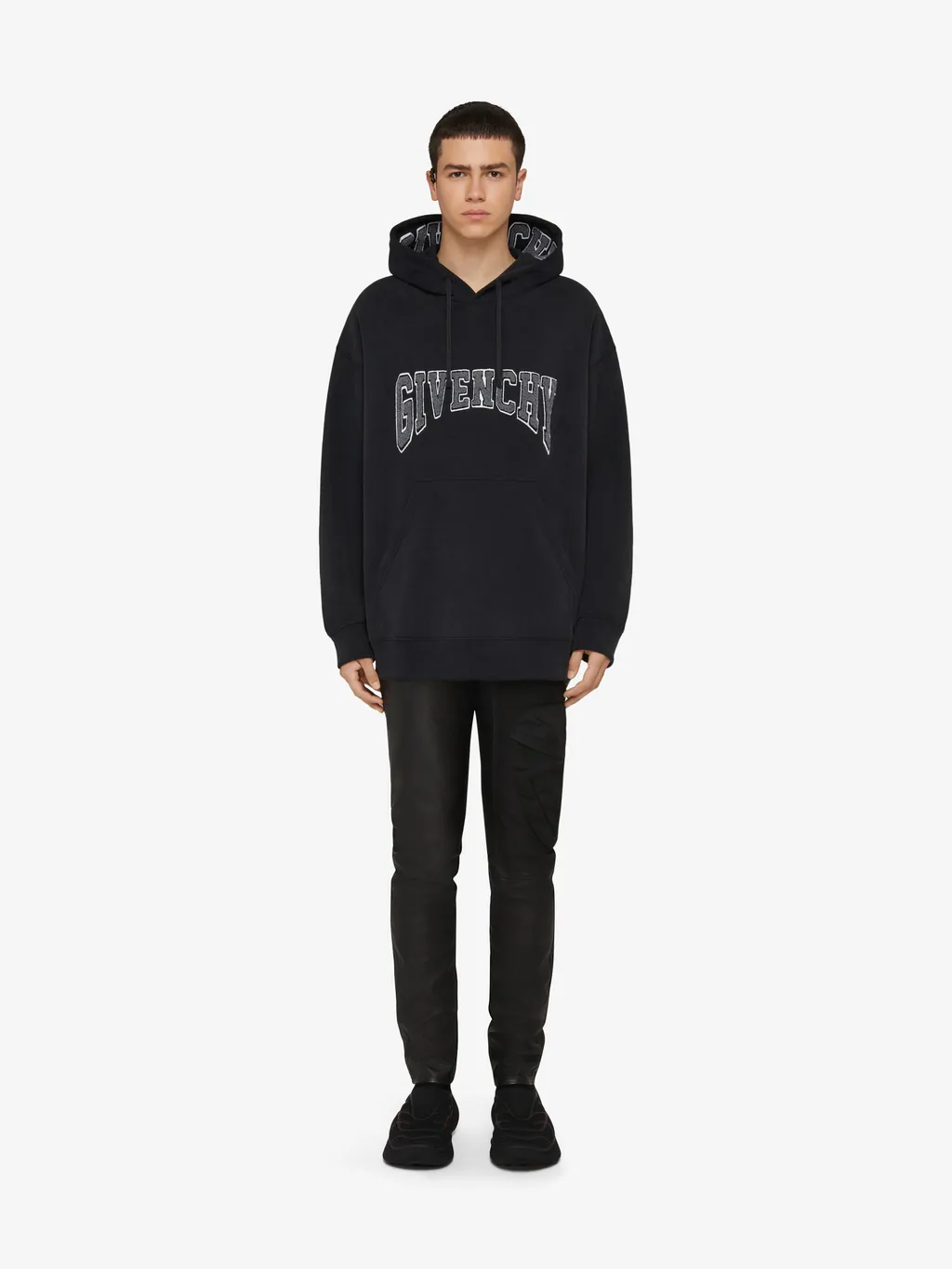 Logo Print Drawstring Hoodie